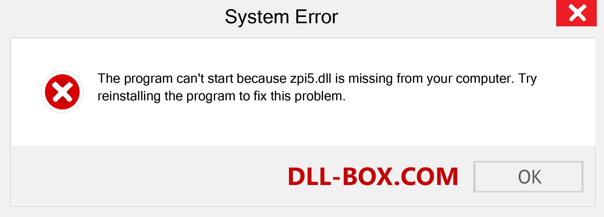  zpi5.dll file is missing?. Download for Windows 7, 8, 10 - Fix  zpi5 dll Missing Error on Windows, photos, images